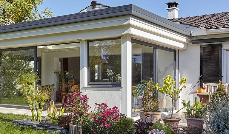 Extension toit plat : toit terrasse, véranda, bois, prix