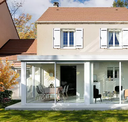 veranda mixte bois et alu