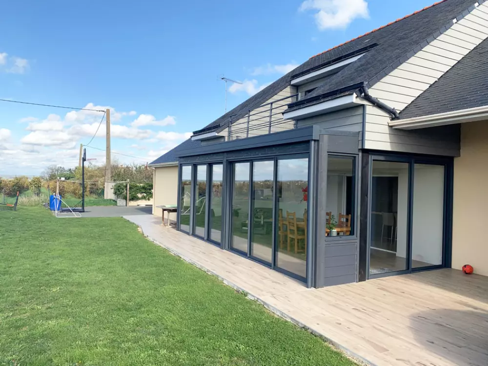 Veranda bois alu à Chalonnes-sur-Loire