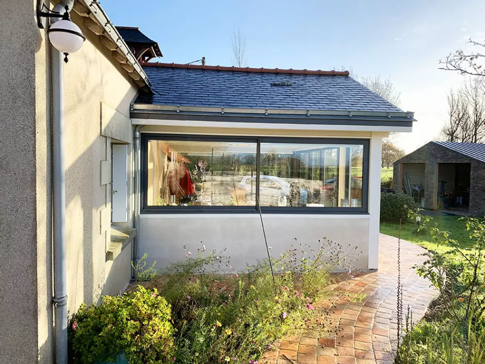 Une extension bois à Saint-Martin-du-Fouilloux