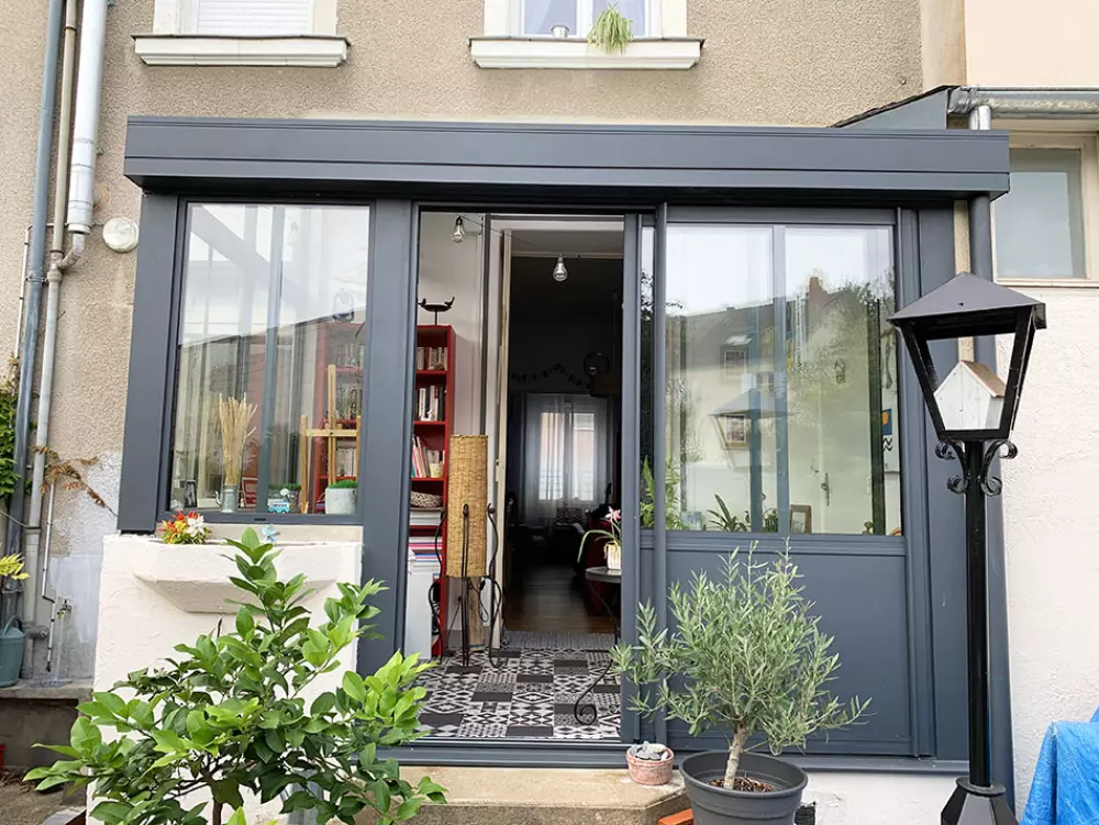 veranda alu bois moins de 20 m2