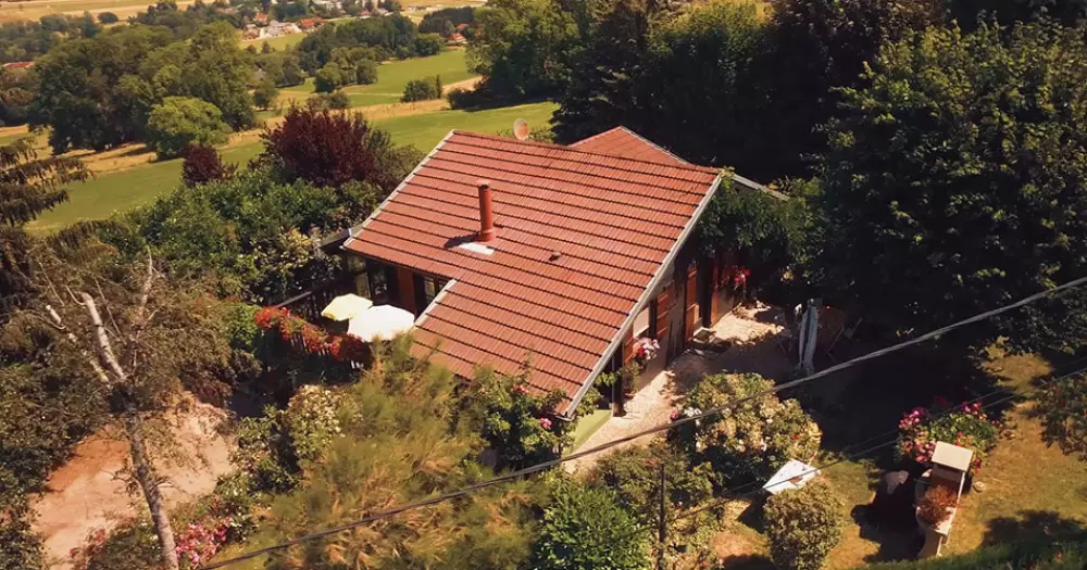 maison avant la pose d'une véranda bois alu en Haute-Savoie