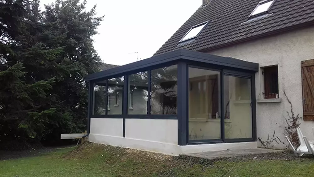 veranda bois alu dans les Yvelines