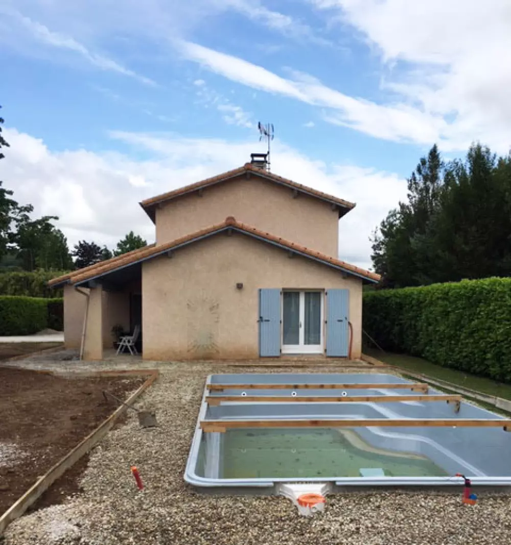 maison avant la pose d'une véranda bois alu à Saint-Marcellin