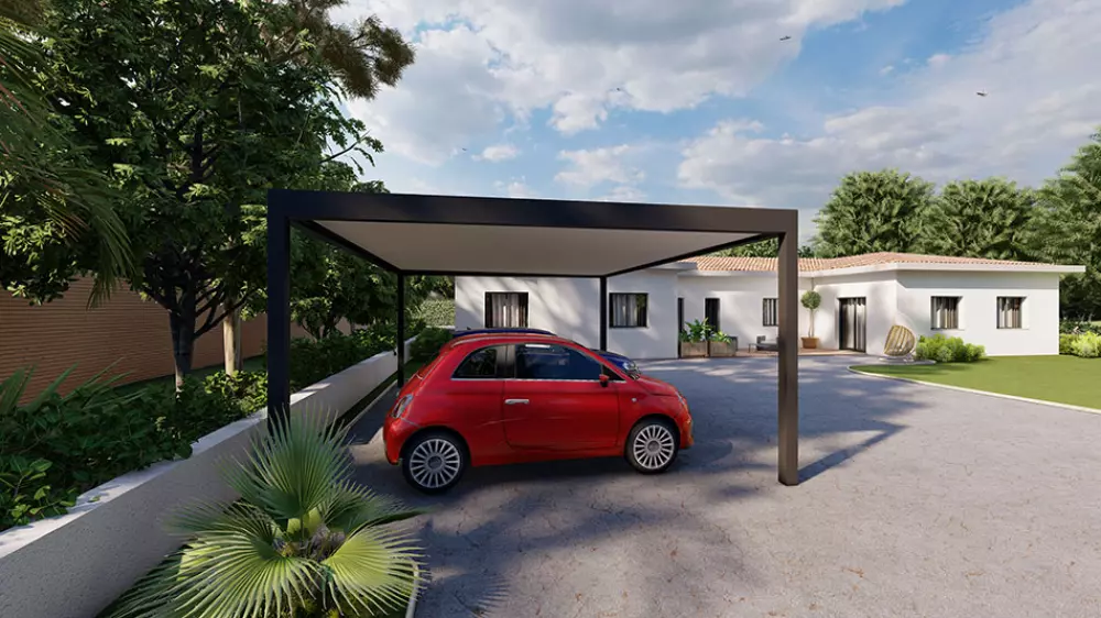 un carport en alu
