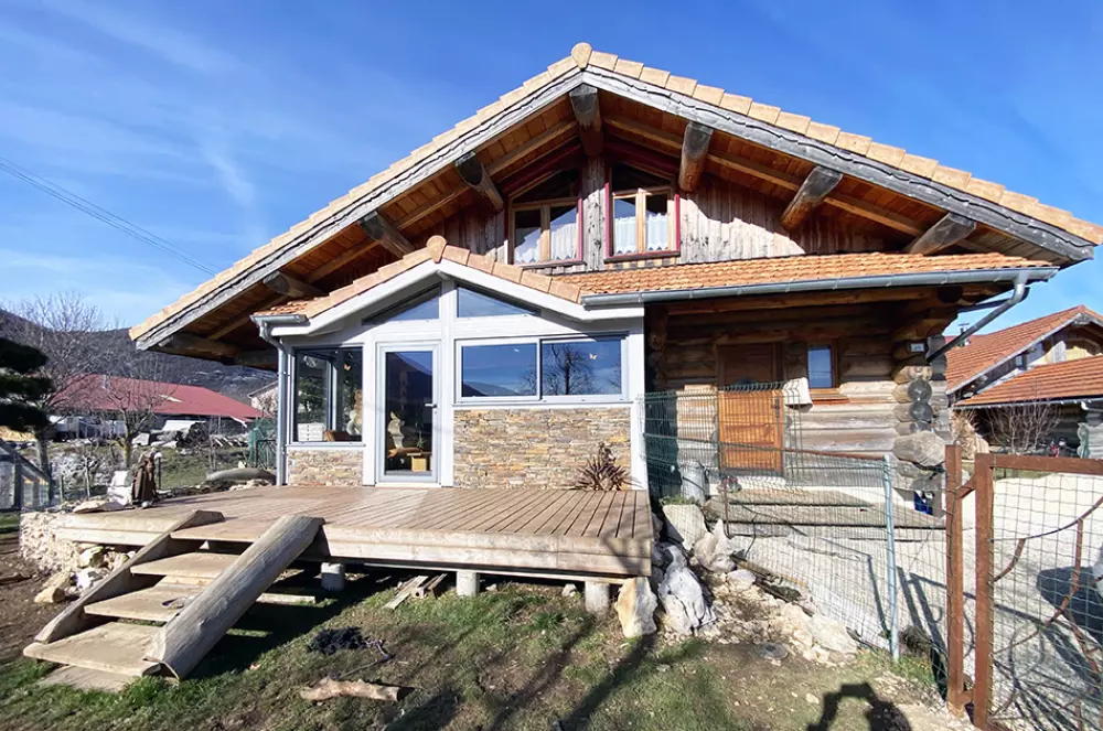 chalet véranda moins de 20 m2