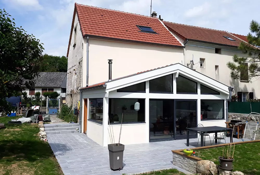 extension maison avant apres