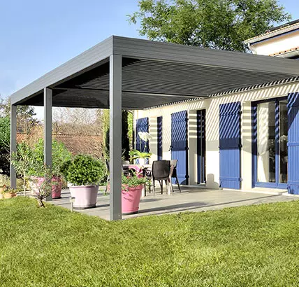 pergola jardin bioclimatique