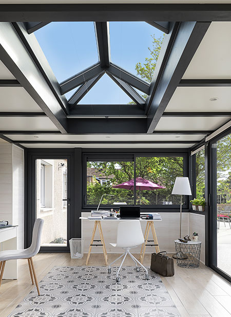 toiture veranda dôme vitré