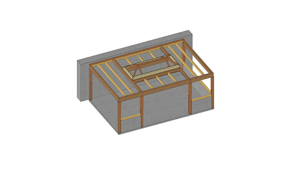conception de véranda en 3D
