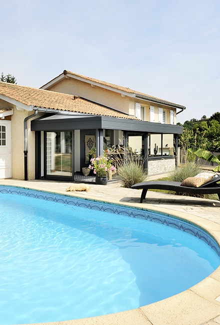 veranda alu et bois